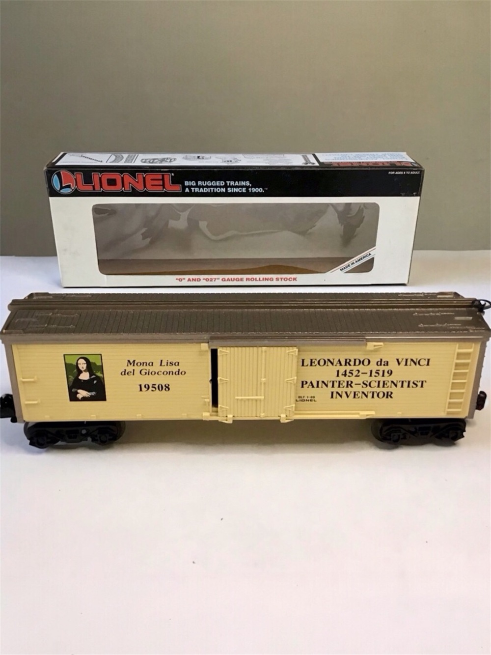 Lionel Train Leonardo Da Vinci Inventor Series Reefer Car 19508 With Box O Gauge